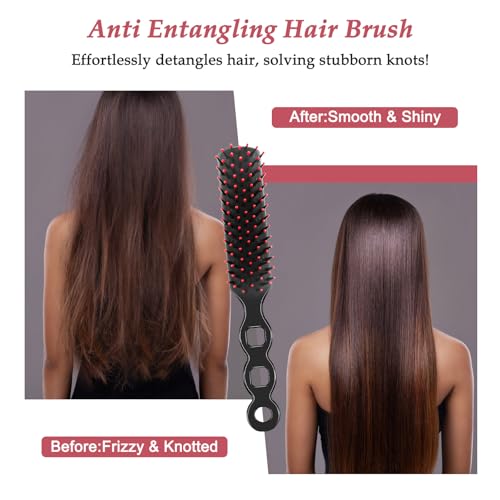 120 Pack Hair Brushes Bulk for Women, Homeless Supplies Bulk, Travel Detangling Disposable Hair Brush Set, Individually Wrapped Hairbrushes Supplies for Hotel Charity Shelter Church (Black)