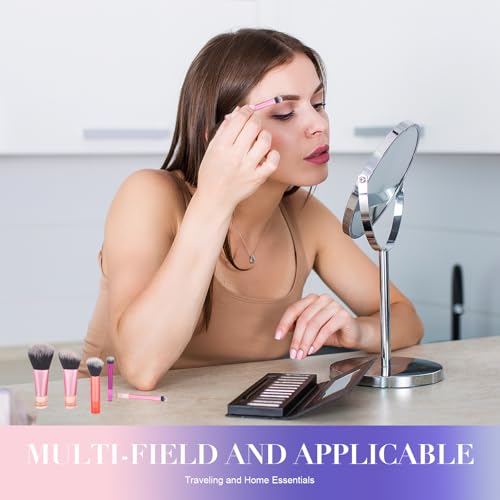 10-Piece Travel Makeup Brush Set with Pouch