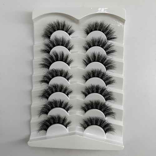 Eye Lashes Natural Look Clear Band Cat Eye False Eyelashes Fluffy Mink Fox Lashes Wispy 5D Volume Durl Lashes Strip Eyelash Extension Look