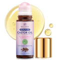 Bealions Castor Oil Rose Quartz Roller Ball 1.7 Fl Oz for Skin & Lash Care