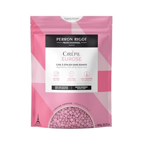 Cirepil - Eurose - 800g / 28.22 oz Hard Wax Beads Bag - All-Purpose Creamy for Face, Bikini & Body - Effective on Coarse & Fine Hair - Unscented Professional Formula - Low Temp Refill Bag