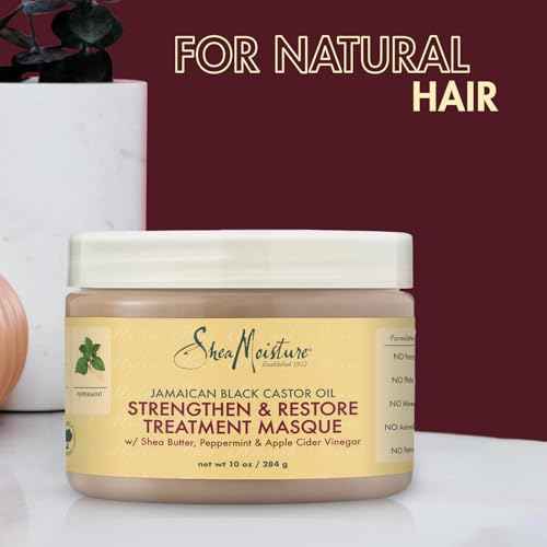 SheaMoisture Jamaican Black Castor Oil Treatment Masque ? Deep Conditioner Hair Treatment for Dry, Damaged Hair, 10 Oz