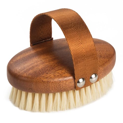 DEBETOOL Dry Brushing Body Brush with Natural Boar Bristles