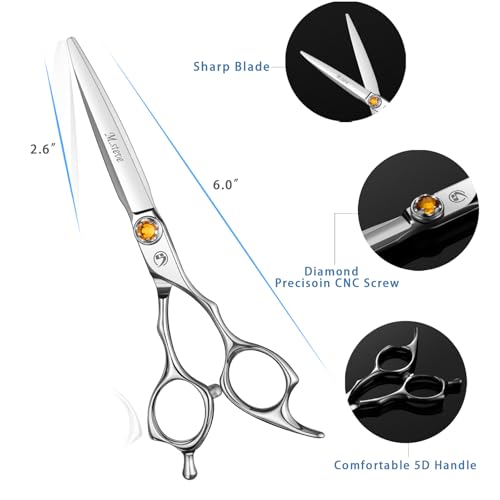 6-Inch Ambidextrous Professional Hair Cutting Shears - Left & Right Hand Use