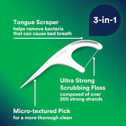 DenTek Floss Picks Advanced Clean Mint 150 Count - Plaque & Food Remover