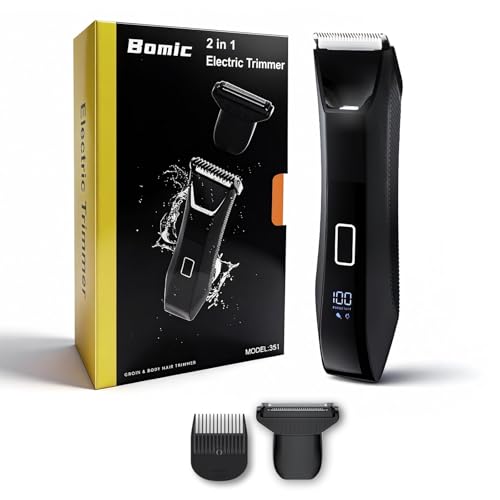Bomic 2-in-1 Body Hair Trimmer for Men with Dual Blades