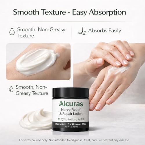 Alcuras Cream, 4 fl oz Arnica Cream & Magnesium Cream&Frankincense for Knee, Lumbar, Neck, Hand and Foot (1 pcs)
