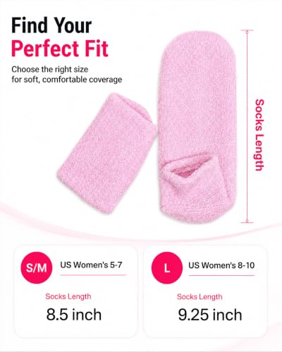 Moisturizing Gel Socks for Dry Cracked Feet & Heels