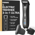 DERMAWAVE Manscape 3-in-1 Electric Groin & Body Hair Beard Trimmer for Men, Waterproof Foil Shaver, Ear & Nose Hair Trimmer, Ball Shaver, USB-C Rechargeable Personal Grooming Kit