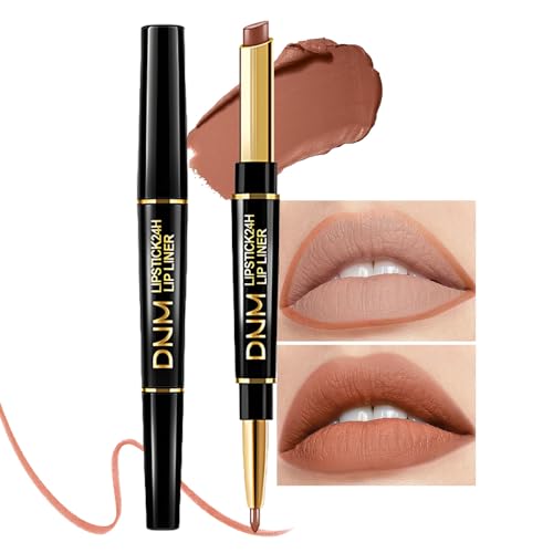 2-in-1 Matte Lip Liner & Lipstick Combo - 24hr Waterproof