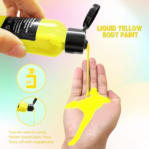 Yellow Airbrush Face Body Paint 2.1oz - Water Based FX Makeup