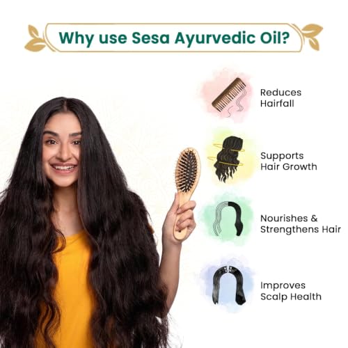Sesa Ayurvedic Hair Oil with Bhringraj & 17 Herbs for Hair Growth - 3.38 fl oz