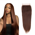 4x4 Brown Lace Closure 14" Brazilian Virgin Hair