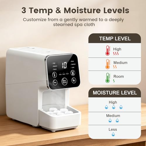 Hot Face Towel Warmer Dispenser - 3 Temp & Moisture