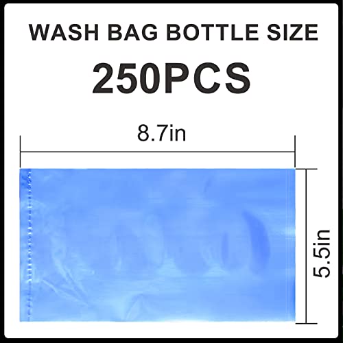 300pcs Tattoo Wash Bottle Bags,Thicken Disposable Squeeze Bottle Bags,for Tattoo Bottles Tattoo Supplies Tattoo Kits (Blue)