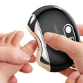 Automatic Electric Nail Clipper with LCD Display - 3-Speed USB Rechargeable Safety Nail Clippers for Kids & Babies (Black)