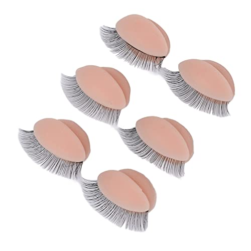 Lash Extension Practice Eyelids - 3 Pairs Silicone Replacement