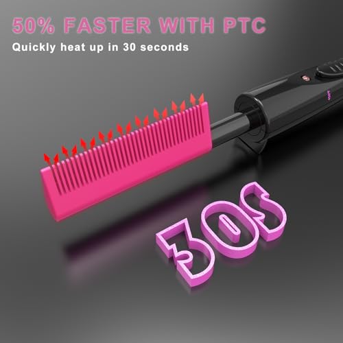 Dual Voltage Ceramic Hot Comb for Wigs | 450°F Fast Heating