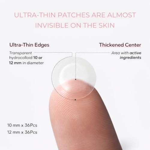 Pimple Patches ? Hydrocolloid Pimple Patch Spot Stickers for Acne and Whiteheads; Day or Nighttime Use; Fast Acting, Invisible Spot Treatment for Face and Skin- 72 Count