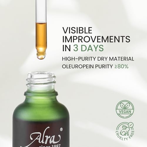 Alra Olive Therapy Serum for Face, Face Serum with 22% Olive Extracts, Reduces Redness & Acne, Rapidly Clear Breakout for Teens Adults, fit Oily & Acne-Prone Skin, 1 fl oz/30ml
