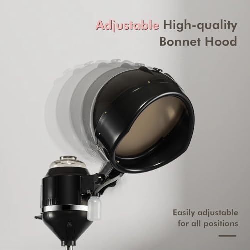 Artist Hand Hair Steamer with Timer, Height-Adjustable Hood