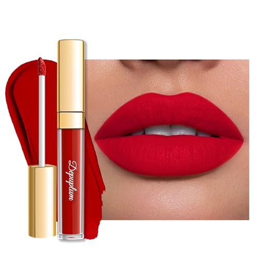 Depuplum Red Matte Liquid Lipstick - 16H Long Lasting