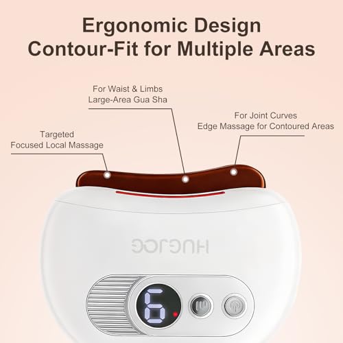 HUGJOG Electric Gua Sha Face Massager with 9 Heat & Vibration Levels