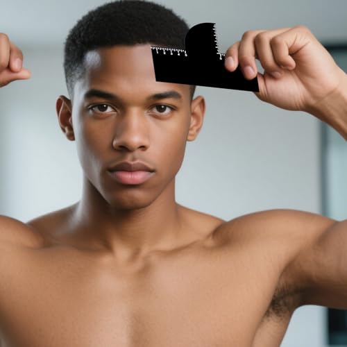 2 Pcs Barber Enhancement Cards T-Shape Hairline Beard Shaping Tool