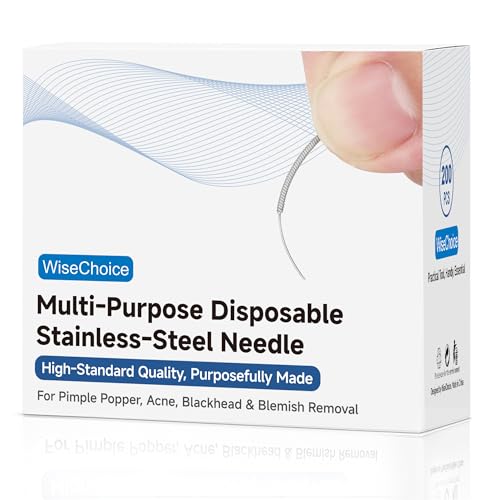 200PCS Versatile & ??teril?? Disposable Stainless-Steel Needle for Pimple Popper, Acne, Blackhead or Anything Requiring Small Hole - Easy to Use Multi-Purpose Home Essential Tool
