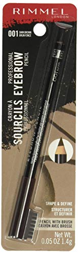 Rimmel Brow This Way Eyebrow Pencil, Dark Brown 001