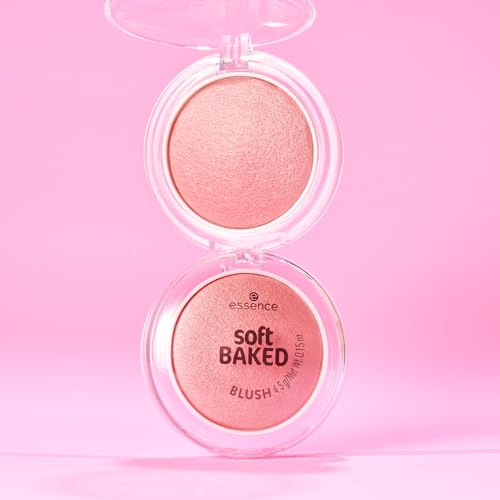 Essence Soft Baked Blush - Soft Bloom Shimmer Powder, 10g