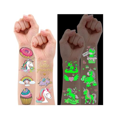 Leesgel Unicorn Temporary Tattoos for Kids - 32 Styles