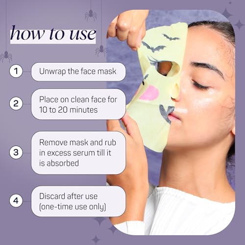 SpaLife Beauty Halloween Face Mask Hauntingly Chic Bundle | Korean Facial Masks | Firming and Detoxifying Face Mask Set | Halloween Gifts for Women | Facial Sheet Masks | 8 Pack
