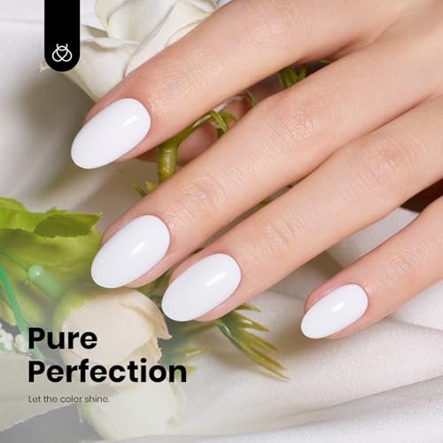 Beetles White Gel Polish 8ml Hema-Free - Pure White UV/LED Soak-Off