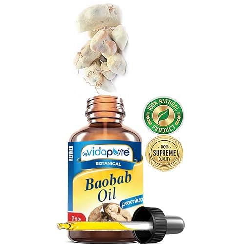 MYVIDAPURE 100% Pure BAOBAB OIL WILD GROWTH RAW for Skin, Hair, Lip and Nail Care. (1 Fl Oz)