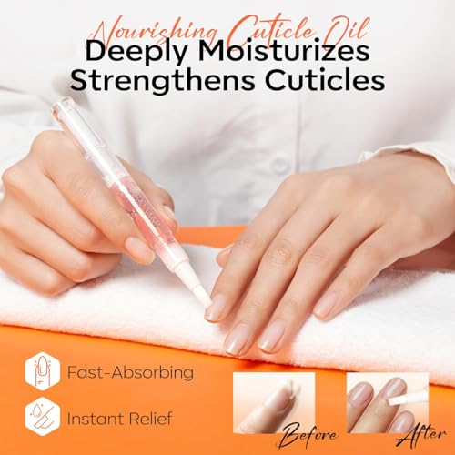Modelones Cuticle Remover Kit with Nail Oil & Tools