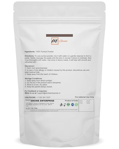 Natural Pumice Powder for Skin Exfoliation and Facial Masks - 1 lb