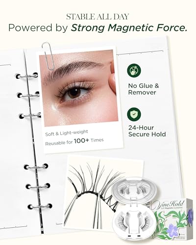 BEYELIAN Magnetic Eyelashes with Applicator - Reusable & Natural Look