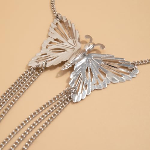 Xerling Boho Hollow Butterfly Upper Arm Bracelet with Tassel