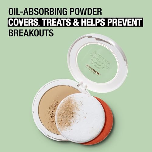 Neutrogena SkinClearing Pressed Powder Compact - Acne Makeup with Salicylic Acid, Honey 85