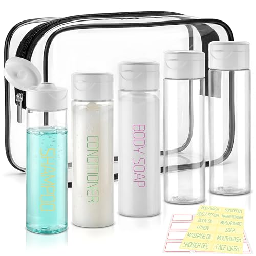 Cosywell 3.4oz Travel Bottles 5-Pack | TSA Approved, Leak-Proof