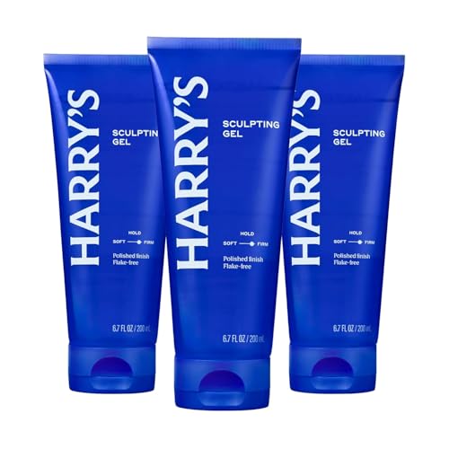 Harry's Hair Gel for Men, Hair Gel with Firm Hold & Polished Finish, 6.7 Fl Oz, 3 Pack