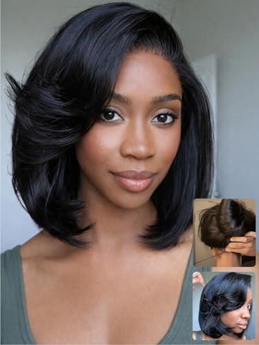 UNICE 12" Short Bob Wig Human Hair 7x5 Lace Front Glueless