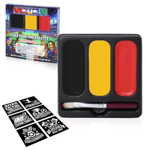 VIKUKIV Face & Body Paint Kit – 3-Color Set for Events