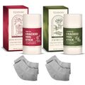 TEAWOO Cracked Heel Repair Set – 2 Balm Sticks & 2 Gel Socks