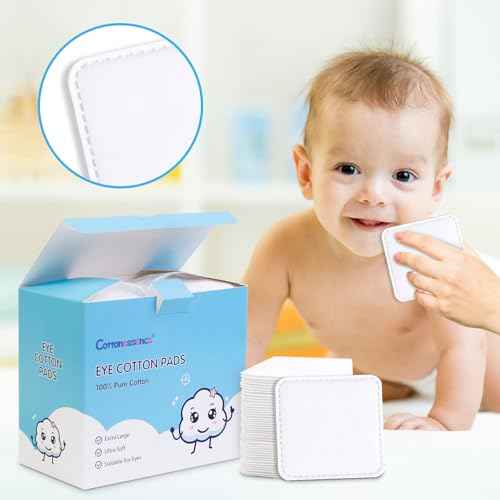 Eye Cotton Pads (160-Count) - 100% Pure Cotton, Lint-Free, Soft-Edged Design, Extra Large, Suitable for Eyes, Apply Toner, Remove Makeup, Spot Cleanse, Remove Nail Polish