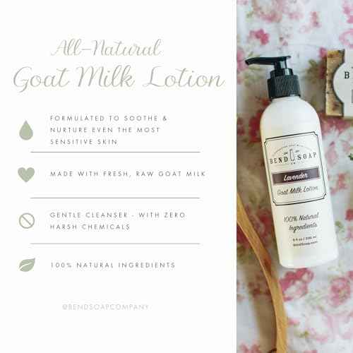 Bend Soap Company Unscented Goat Milk Lotion 3-Pack (8oz x 3) - Gentle Formula for Sensitive Skin (Almond Delight)