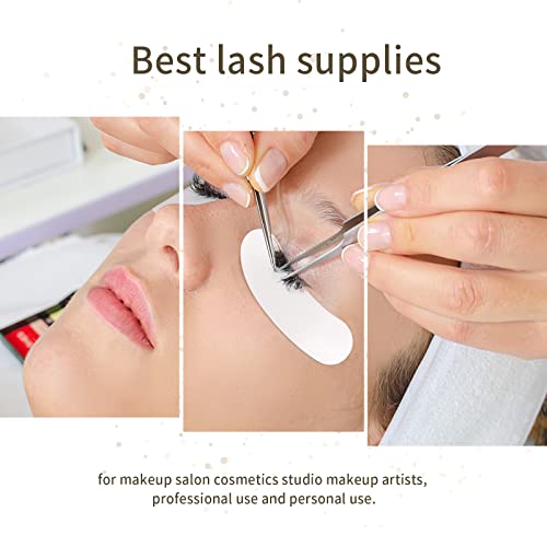 Miuffue 100PCS Foam Eye Pads for Lash Extensions 1.97"×0.63" Waterproof & Hypoallergenic