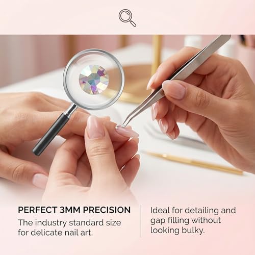 Worthofbest 33,000 Pcs 3mm Flatback Rhinestone Kit with B7000 Glue & Tools