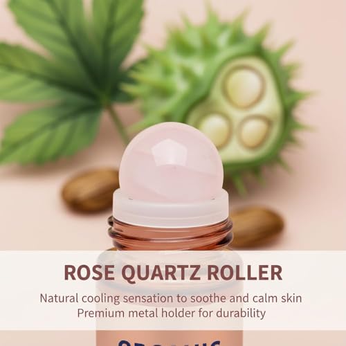 Organic Castor Oil Roll-On with Quartz Roller, 50ml